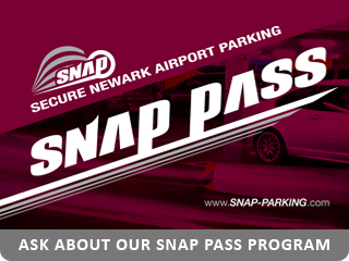 SNAP Parking logo with car and text.